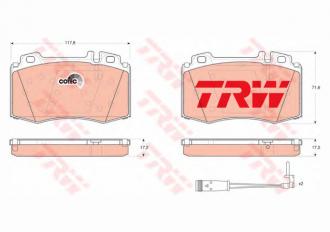 Brzdové platničky predné TRW GDB1543