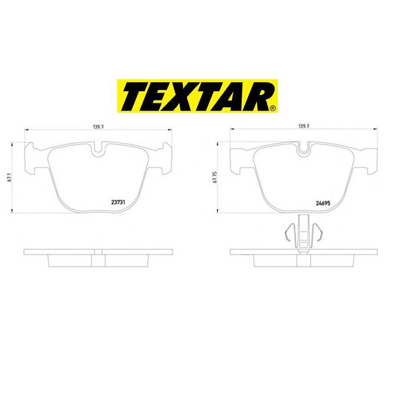 Brzdové platničky TEXTAR zadná náprava (520d, 530d, 530dX, 535d, 535dX, 535i) 2373101