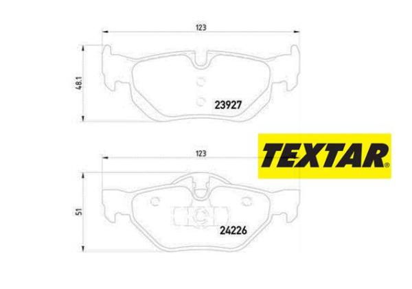 Brzdové platničky TEXTAR predná náprava (123d, 130i) 2409601