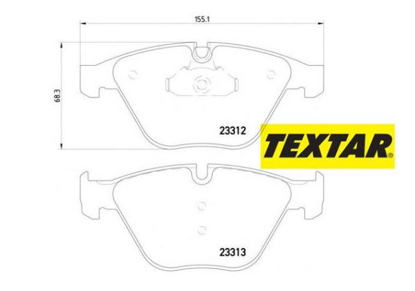 Brzdové platničky TEXTAR predná náprava (525xi, 525xd, 530i, 530d, 530xi, ...) 2331211