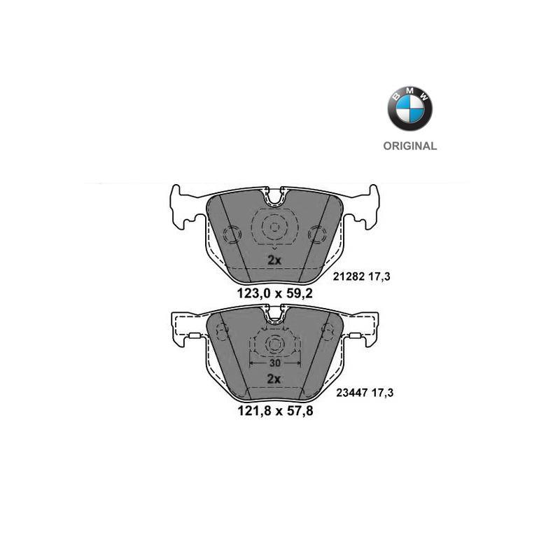 Brzdové platničky zadná náprava (730d, 730i, 735i) Originál BMW 34216761285