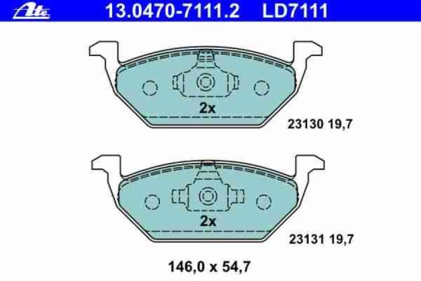 Brzdové platničky ATE Ceramic pre kotúč 280mm predné 13.0470-7111.2