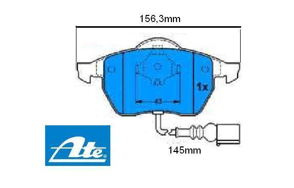 Brzdové platničky pre kotúč 288 a 312mm predné so senzorom ATE 	13.0460-7122.2