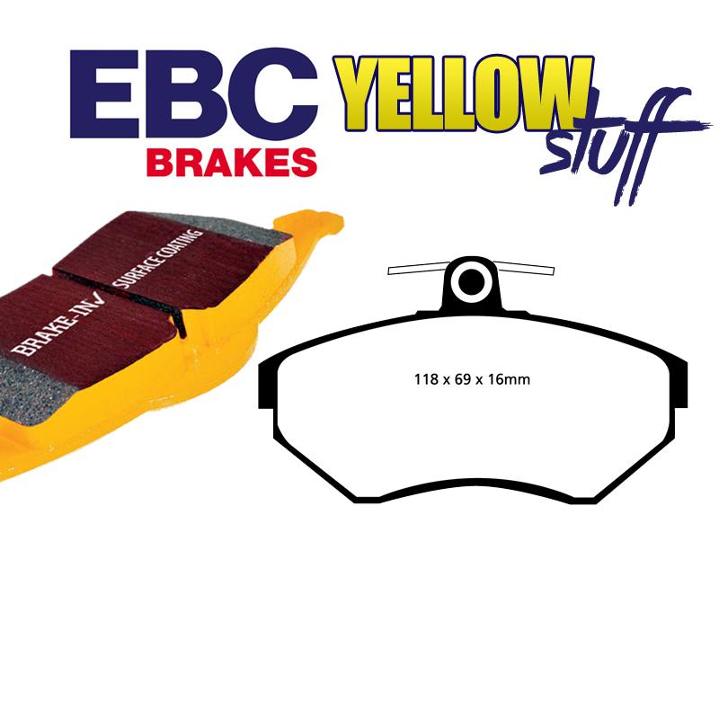 Brzdové platničky pre kotúč 256mm EBC Yellowstuff predné