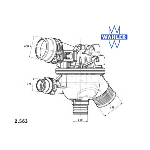 Termostat WAHLER - BMW (N43)  411574.102D