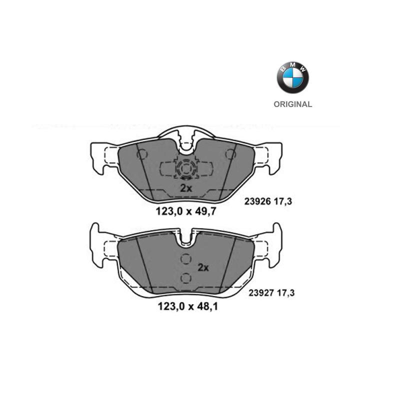 Brzdové platničky Originál BMW zadná náprava (sDrive18d, sDrive18i) 34216774692