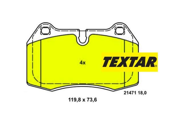 Brzdové platničky TEXTAR predná náprava (725tds, 728i, 730d, 730i, 735i) 2147102