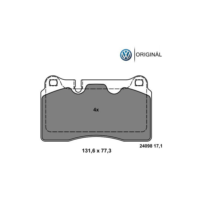 Brzdové platničky predné Originál Volkswagen 7L6698151G
