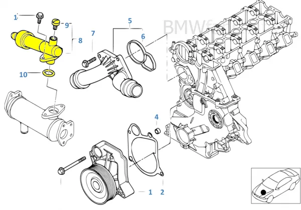 Termostat BMW EGR original BEHR  (11712247723)