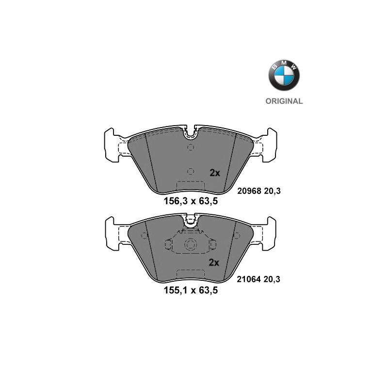 Brzdové platničky predná náprava (M3) Originál BMW 34112282995