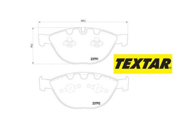 Brzdové platničky TEXTAR predná náprava (535d, 550i) 2379101