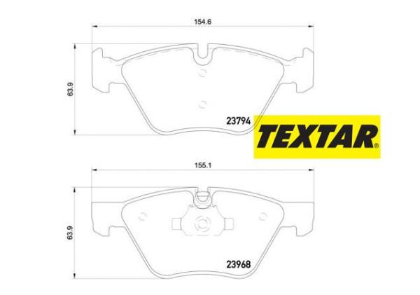 Brzdové platničky TEXTAR predná náprava (xDrive23d, xDrive25i) 2379401