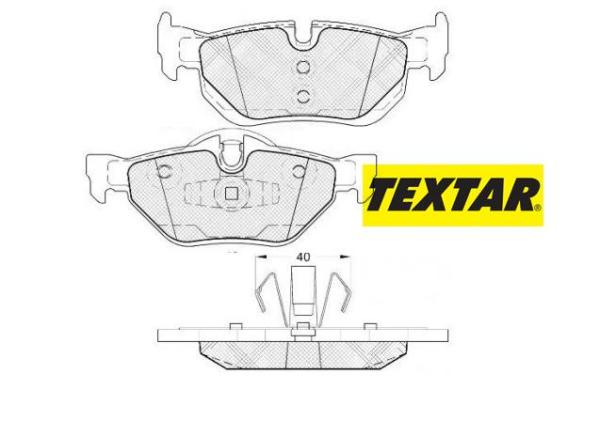Brzdove platničky TEXTAR zadná náprava (sDrive18d, sDrive18i, sDrive20d, 2392701