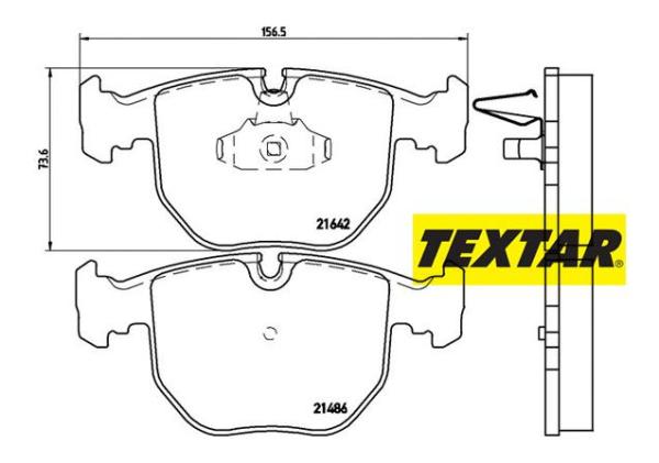 Brzdové platničky TEXTAR predná náprava (530i, 535i, 540i, 530d (iba 142kW)) 2148602