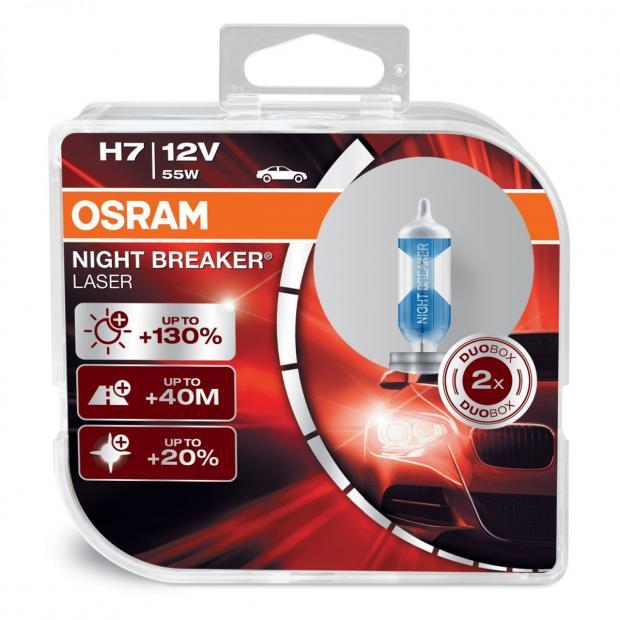 H7 žiarovky svetlometov sada Osram Night Breaker Unlimited LASER