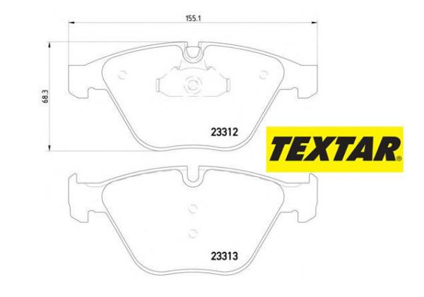 Brzdové platničky TEXTAR predná náprava (540i, 545i) 2331211