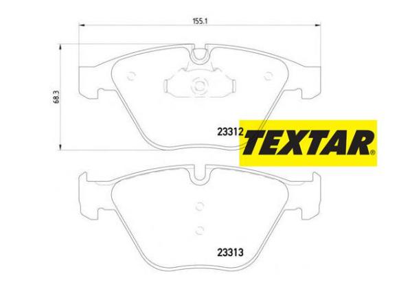 Brzdové platničky TEXTAR predná náprava (630i) 2331211