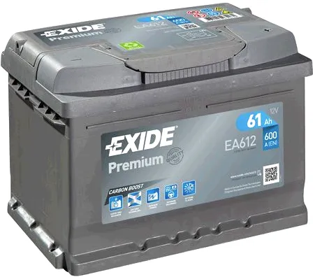 Exide Premium 12V 61Ah 600A, EA612