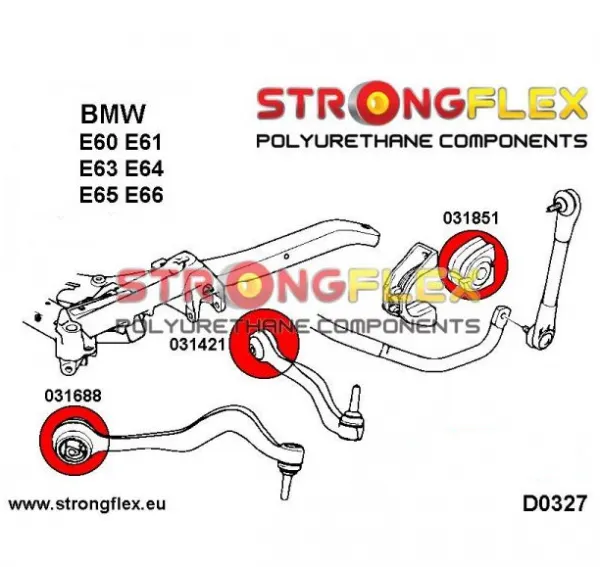 Uloženie stabilizátora Strongflex - predná náprava BMW E60