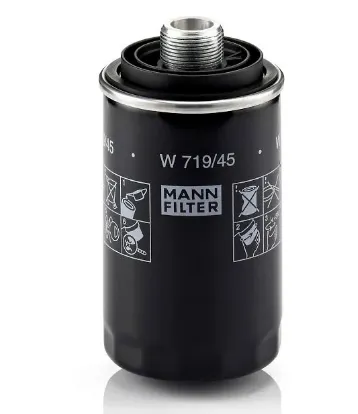 Olejový filter Mann Audi TT 1.8 TFSI, 2.0 TFSI (147kW, 155kW), 2.0 TFSI quattro W719/45
