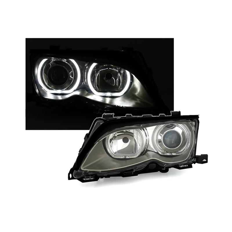 Angel eyes svetlomety BMW E46 (5/2000-11/2005) ŠEDÉ/TITANOVÉ