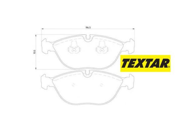 Brzdové platničky TEXTAR predná náprava (740d, 750i) 2148401