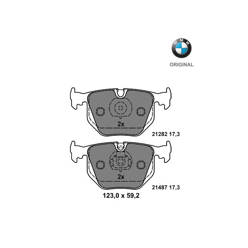 Brzdové platničky zadná náprava (M3) Originál BMW 34216761248