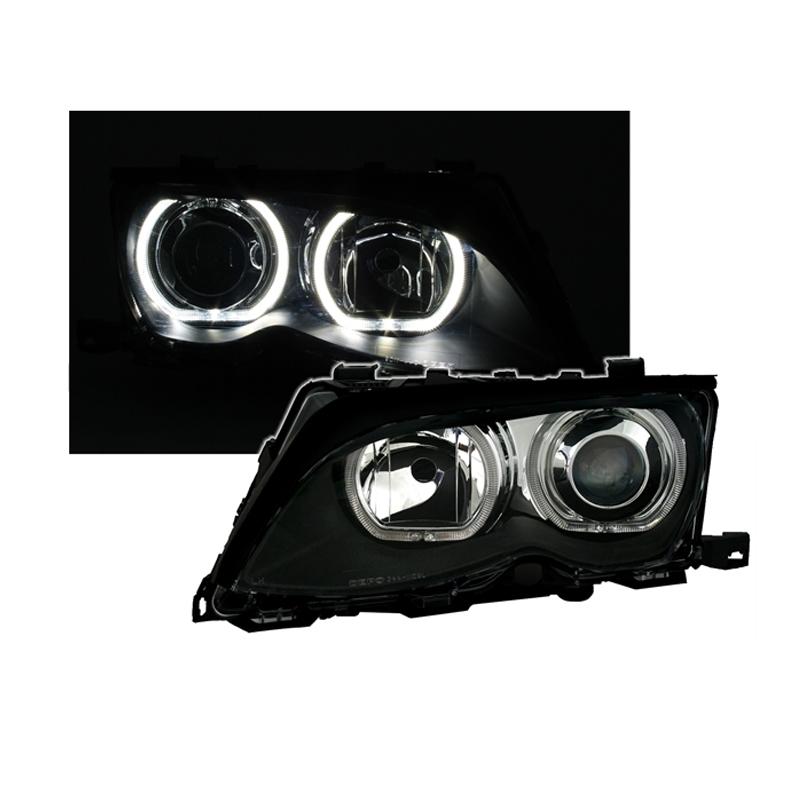 Angel eyes svetlomety BMW E46 (5/2000-11/2003) TMAVÉ/ČIERNE