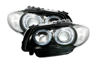 Predné svetlomety BMW 1 E87 E81 - strieborné čierne