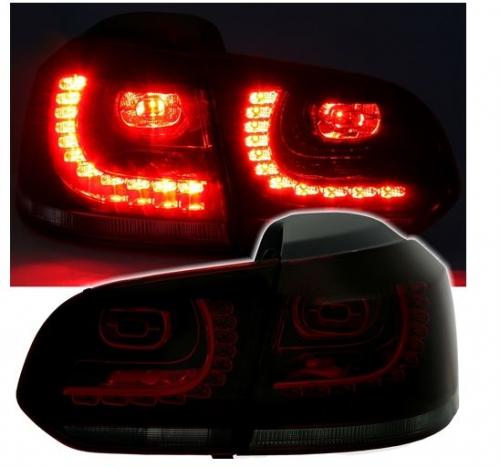 Zadné GTI dizajn LED svetlá VW Golf 6 červeno- dymové