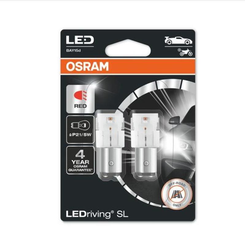 Osram LEDriving Premium P21/5W 12V 2W BAY15D červená 1557R-02B