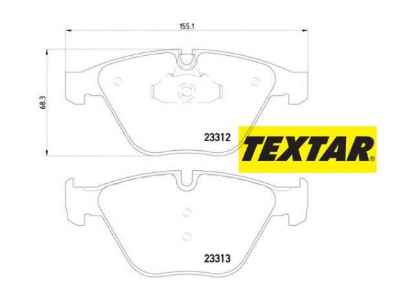 Brzdové platničky TEXTAR predná náprava (730d, 730i, 735i, 740d, 740i) 2331211