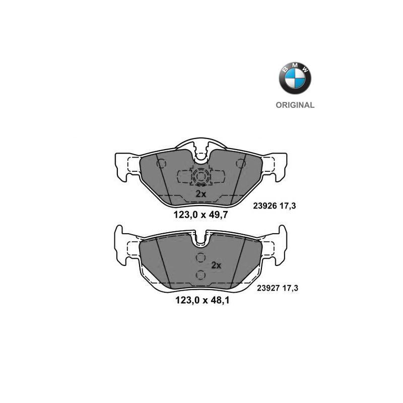 Brzdové platničky zadná náprava (118d, 120d, 123d, 125i) Originál BMW 34216774692