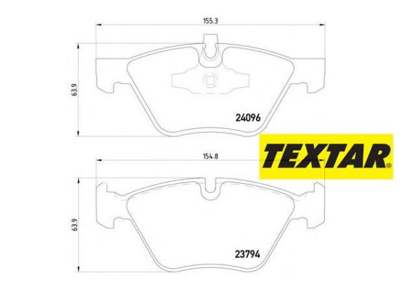 Brzdové platničky TEXTAR predná náprava (120d, 120i) 2409601