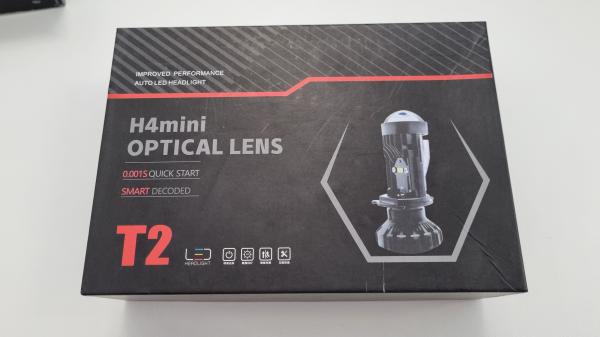 LED žiarovky H4 s projektorom T2 6000k Sada 2ks Mini LED projector lens