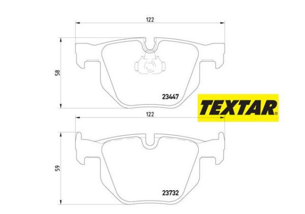 Brzdové platničky TEXTAR zadná náprava (30dX, 35dX, 35iX, 40dX, 40iX) 2344704