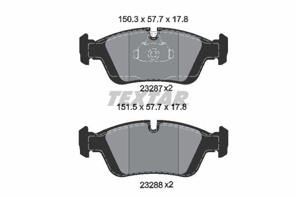 Brzdové platničky TEXTAR predná náprava (316i, 318i, 318d, 320d) 2328781