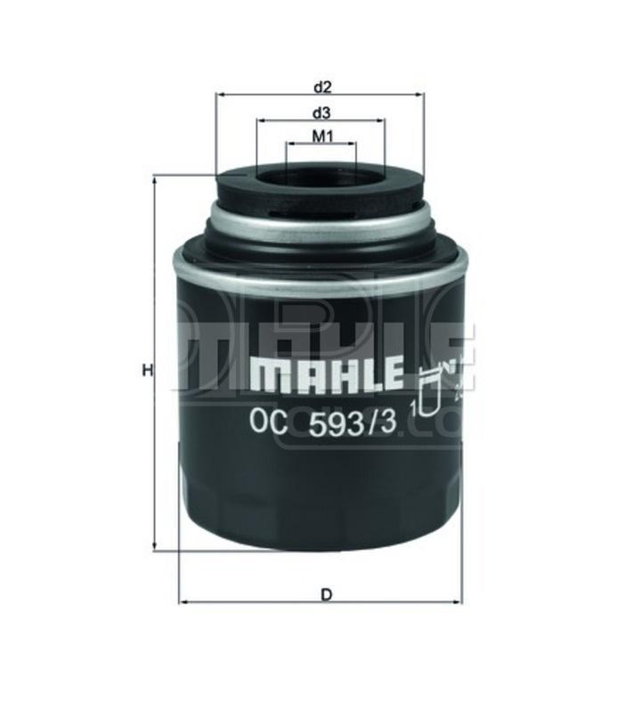 Olejový filter MAHLE ORIGINAL - VW BEETLE - 1.2 TSI, 1.4 TSI  OC593/3