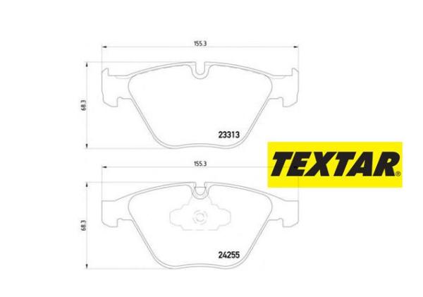 Brzdové platničky TEXTAR predná náprava (320d, 325i, 325d, 330i, 330d) 2379401
