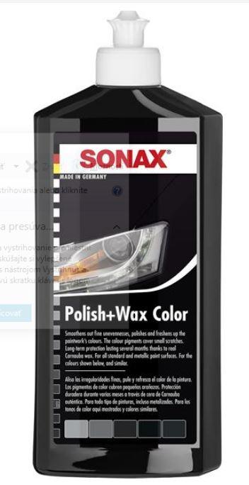 SONAX Farebná leštenka NanoPro čierna - 500 ml
