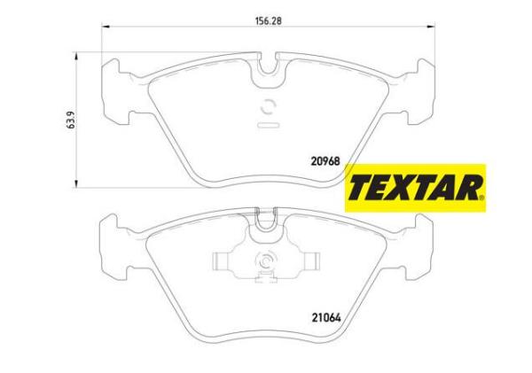 Brzdové platničky TEXTAR predná náprava (M3) 2096801