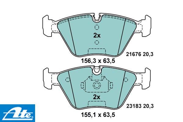 Brzdové platničky ATE Ceramic predná náprava (325xi, 330i, 330d..) 13.0470-7155.2