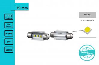 LED osvetlenie sulfid 39mm - CANBUS (vhodné aj do ŠPZ) so zosilneným chladením