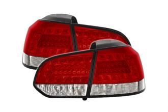 Zadné LED svetlá VW Golf 6 červeno- biele