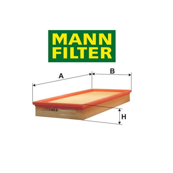 Vzduchový filter MANN Mercedes W245 B180CDI, B200CDI C40163