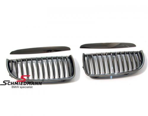 Predné mriežky chladiča - blackchrome design - BMW E90 E91 predfacelift