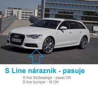 Mriežky do predného nárazníka Audi A6 S-line - bez radaru