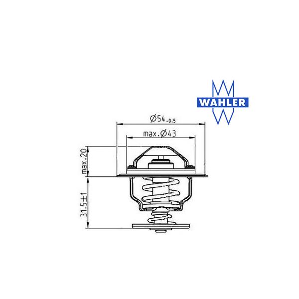 Termostat WAHLER (1.9 TDI, 2.0 TDI) 4820.87D