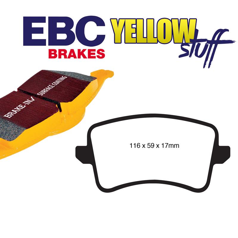Brzdové platničky pre kotúč 300mm a 330mm EBC Yellowstuff zadné