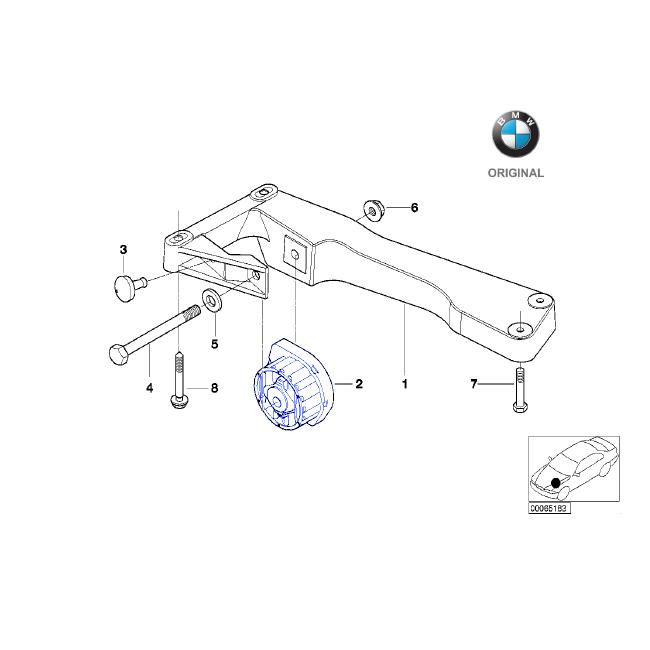 Silenblok prevodovky Originál BMW - xDrive verzie 22316861324